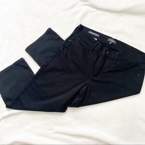NYDJ Marilyn crop lift tuck jeans black denim size 8 stretch